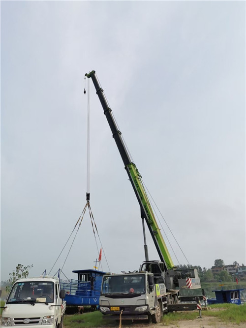 汉滨区桥梁建设吊装案例